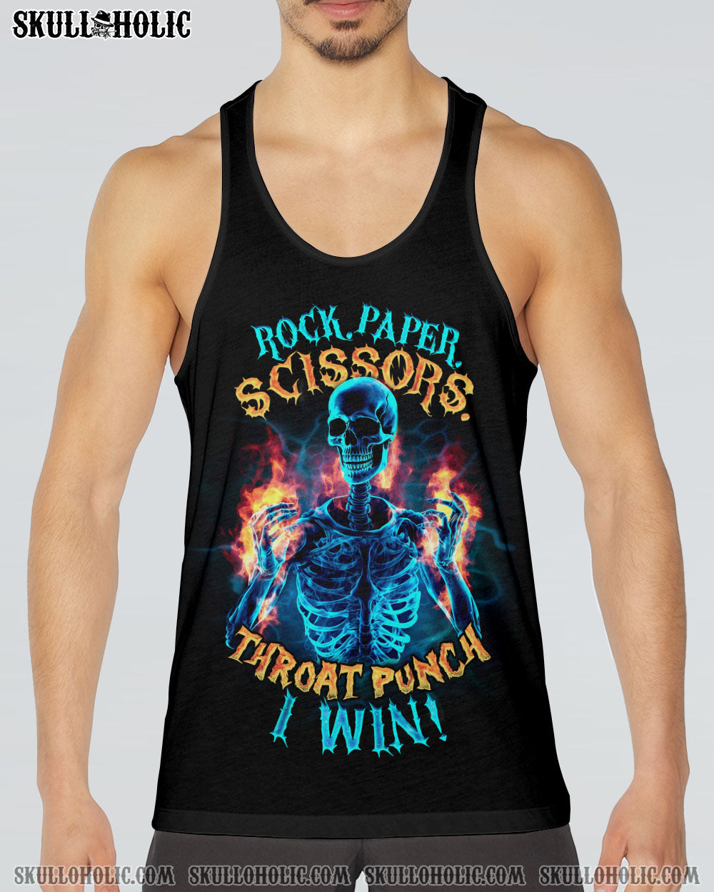 THROAT PUNCH I WIN SKELETON FLAMING ALL OVER PRINT – TLNO1807234
