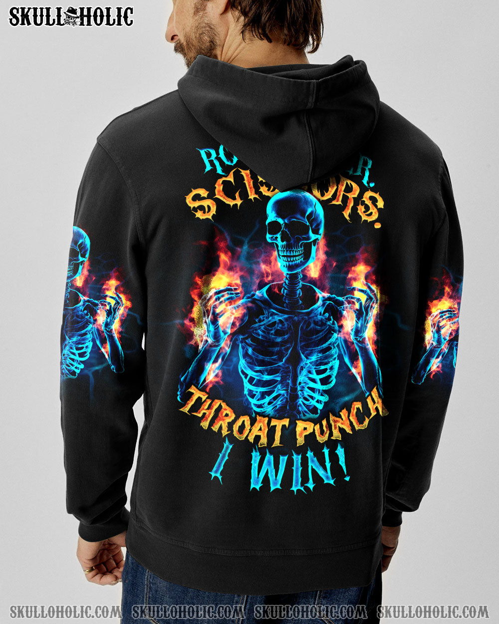 THROAT PUNCH I WIN SKELETON FLAMING ALL OVER PRINT – TLNO1807234