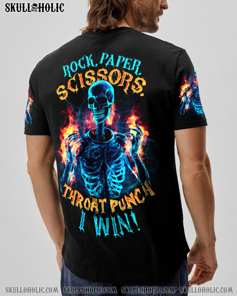 THROAT PUNCH I WIN SKELETON FLAMING ALL OVER PRINT – TLNO1807234