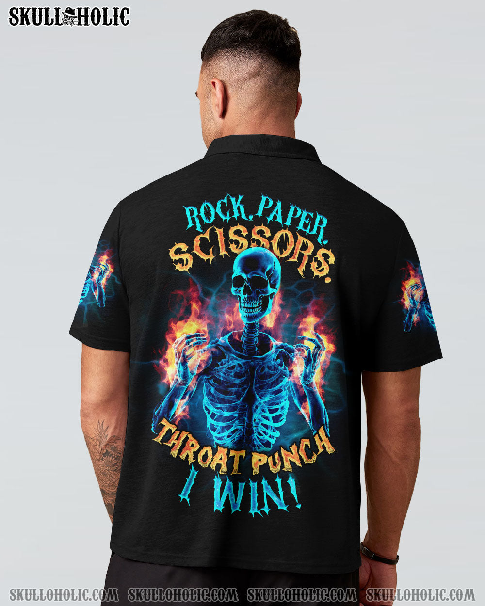 THROAT PUNCH I WIN SKELETON FLAMING ALL OVER PRINT – TLNO1807234