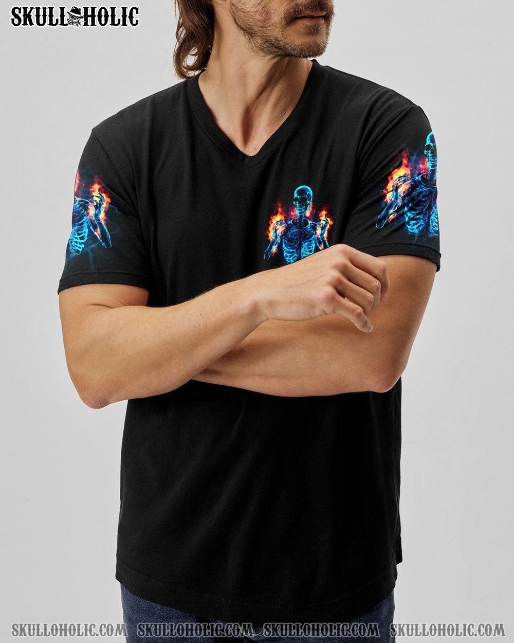 THROAT PUNCH I WIN SKELETON FLAMING ALL OVER PRINT – TLNO1807234