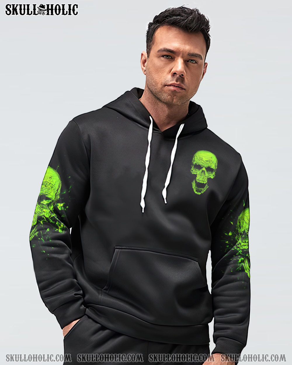 THROAT PUNCH I WIN SKULL GREEN ALL OVER PRINT – TLNZ2612221