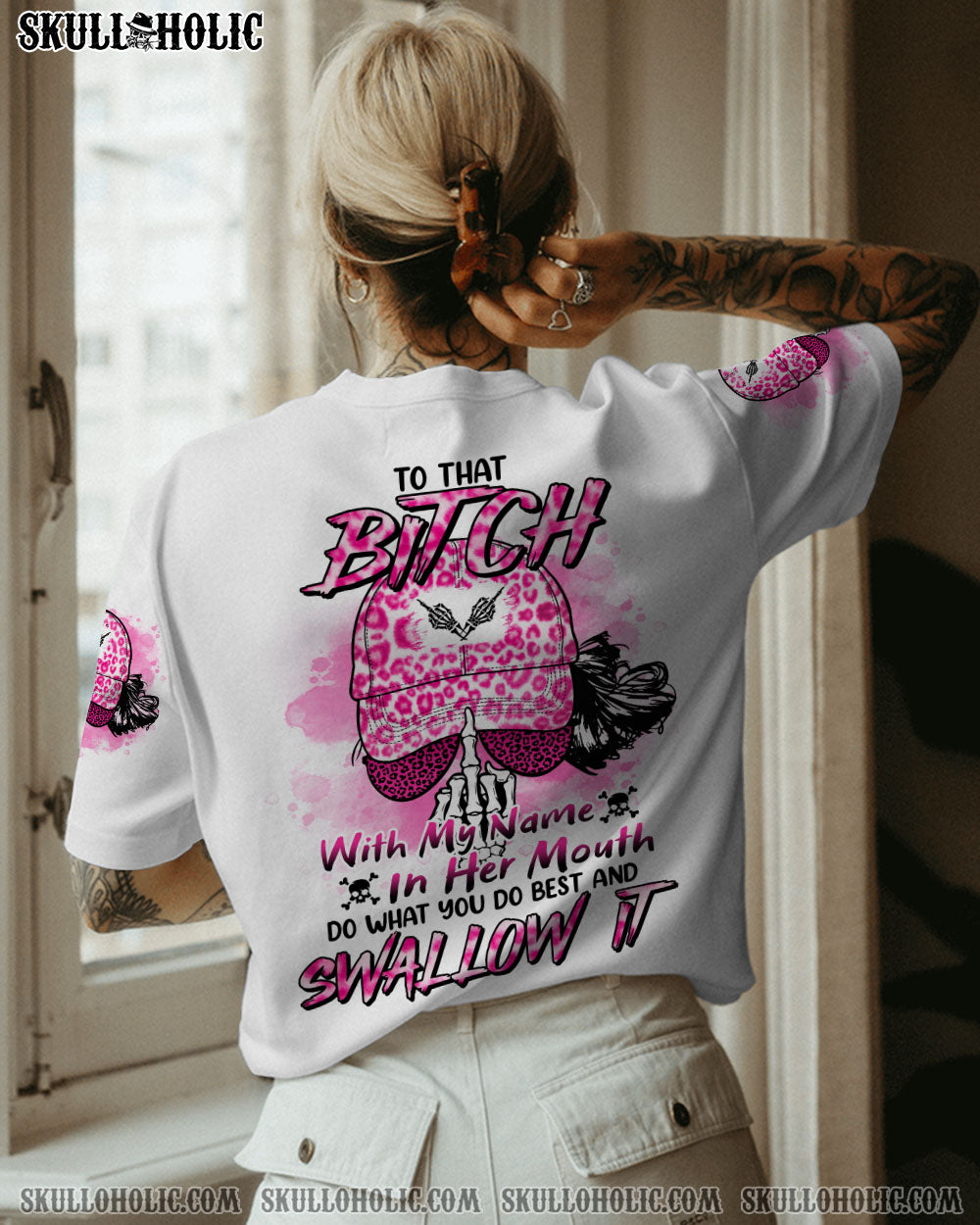 TO THAT B LEOPARD MESSY BUN ALL OVER PRINT – TLNO2312223