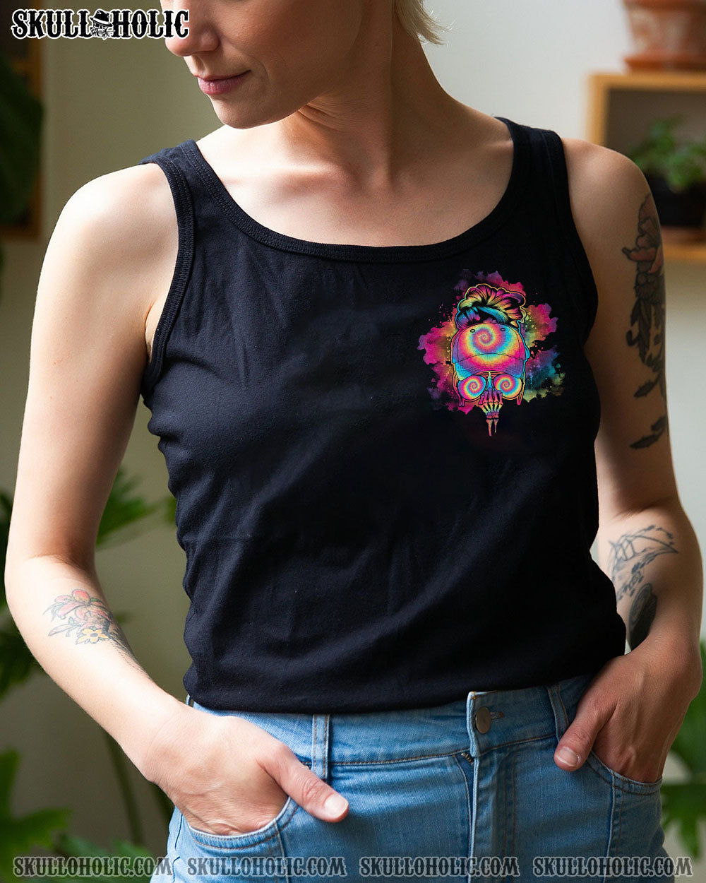 TO THAT B WITH MY NAME IN HER MOUTH TIE DYE MESSY BUN ALL OVER PRINT – TLTY2012223