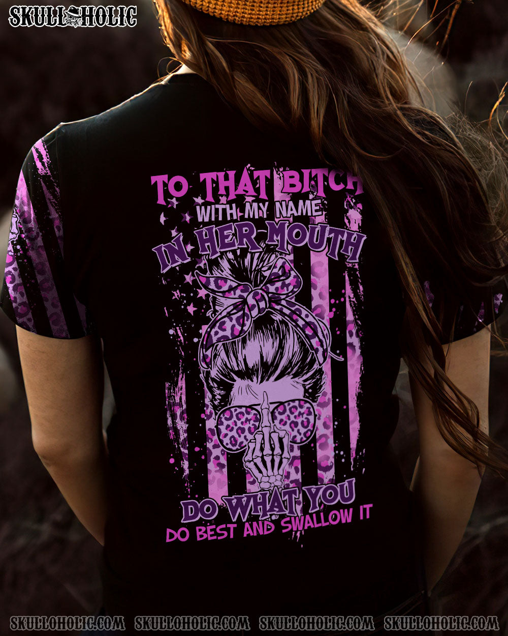 TO THAT B WITH MY NAME MESSY BUN FLAG ALL OVER PRINT – TLTR1912222