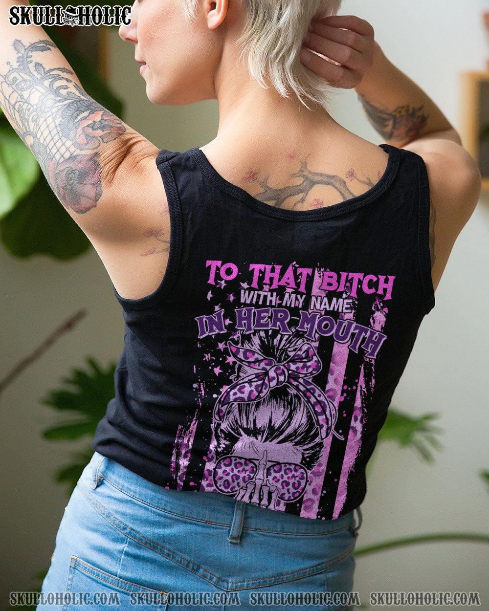 TO THAT B WITH MY NAME MESSY BUN FLAG ALL OVER PRINT – TLTR1912222