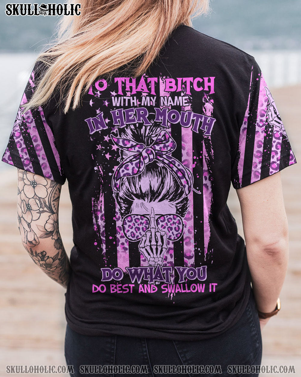 TO THAT B WITH MY NAME MESSY BUN FLAG ALL OVER PRINT – TLTR1912222