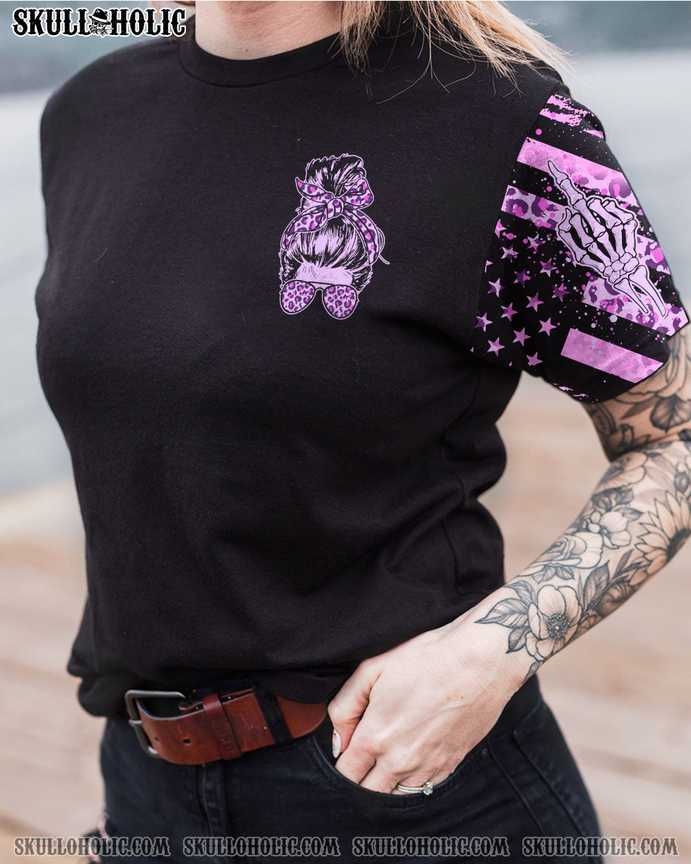TO THAT B WITH MY NAME MESSY BUN FLAG ALL OVER PRINT – TLTR1912222