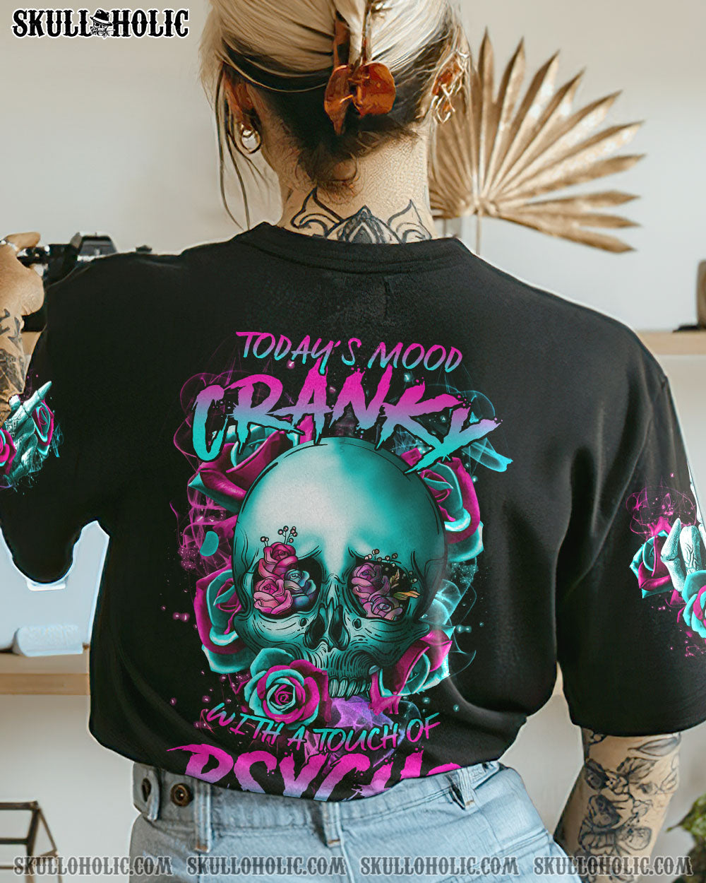 TODAY’S MOOD FLOWER SKULL ALL OVER PRINT – TLTR0202231