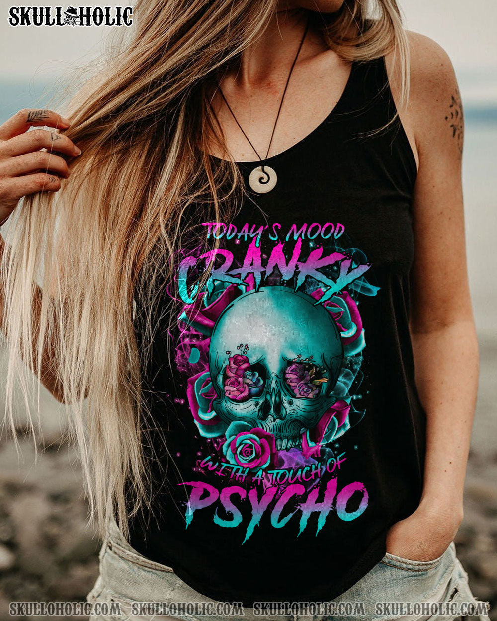 TODAY’S MOOD FLOWER SKULL ALL OVER PRINT – TLTR0202231