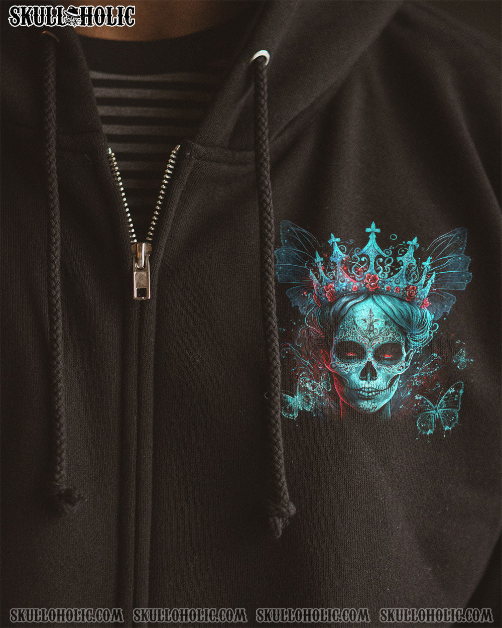 TREAT ME LIKE A QUEEN SUGAR SKULL ALL OVER PRINT – TLTW0304239