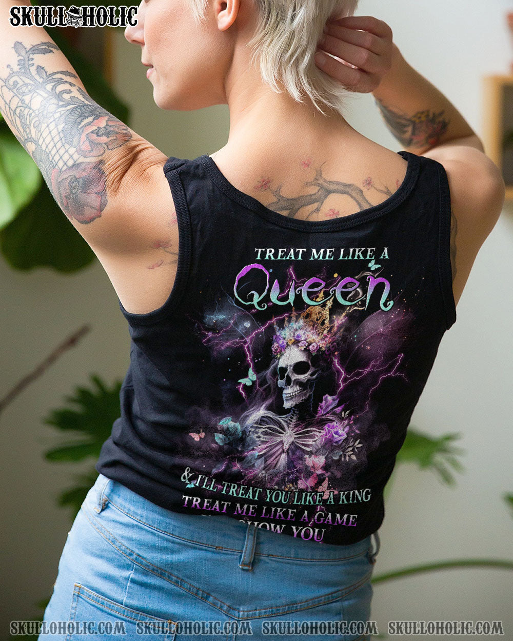 TREAT ME LIKE A QUEEN WINGS SKULL ALL OVER PRINT – YHHN2702231