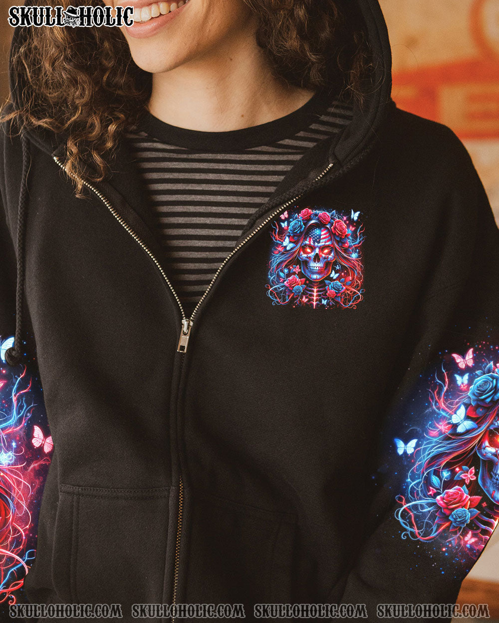 ULTRA MAGA GIRL GET OVER IT SKULL ALL OVER PRINT – TLNO3001242