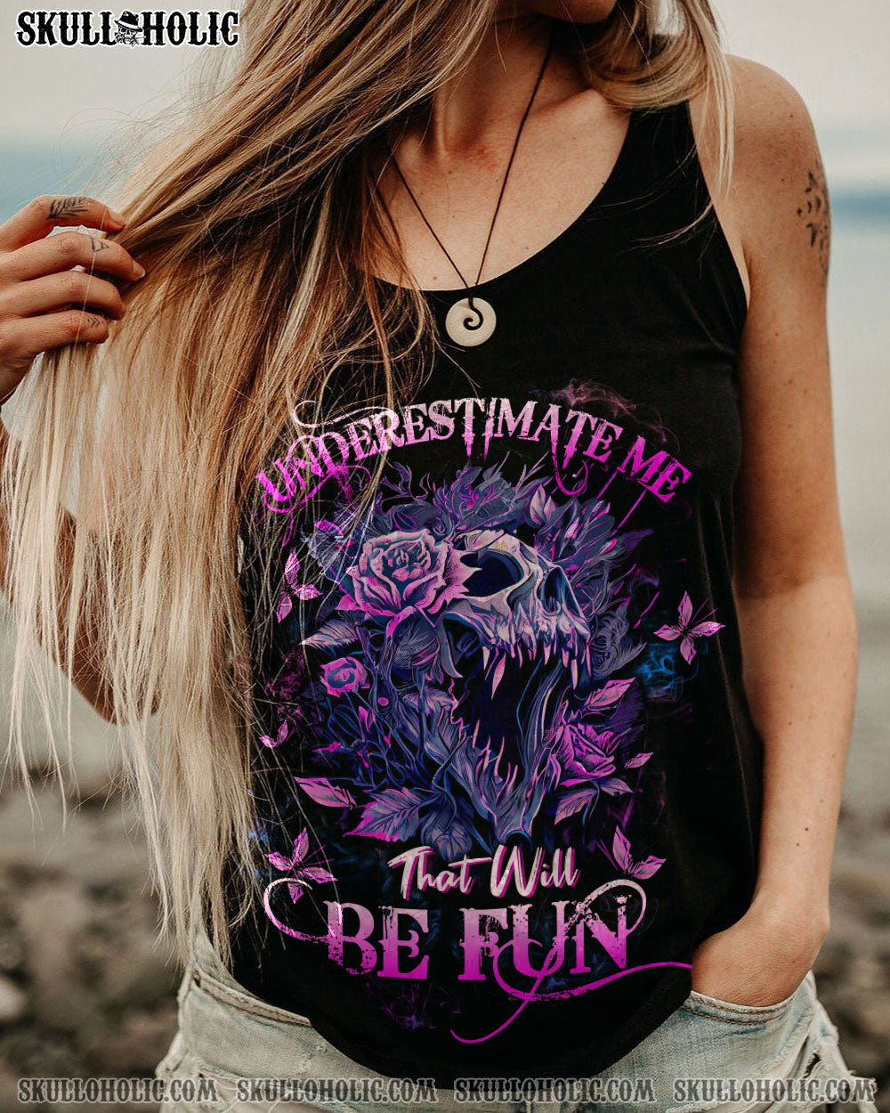 UNDERESTIMATE ME MAD SKULL ALL OVER PRINT – TLTW2302231