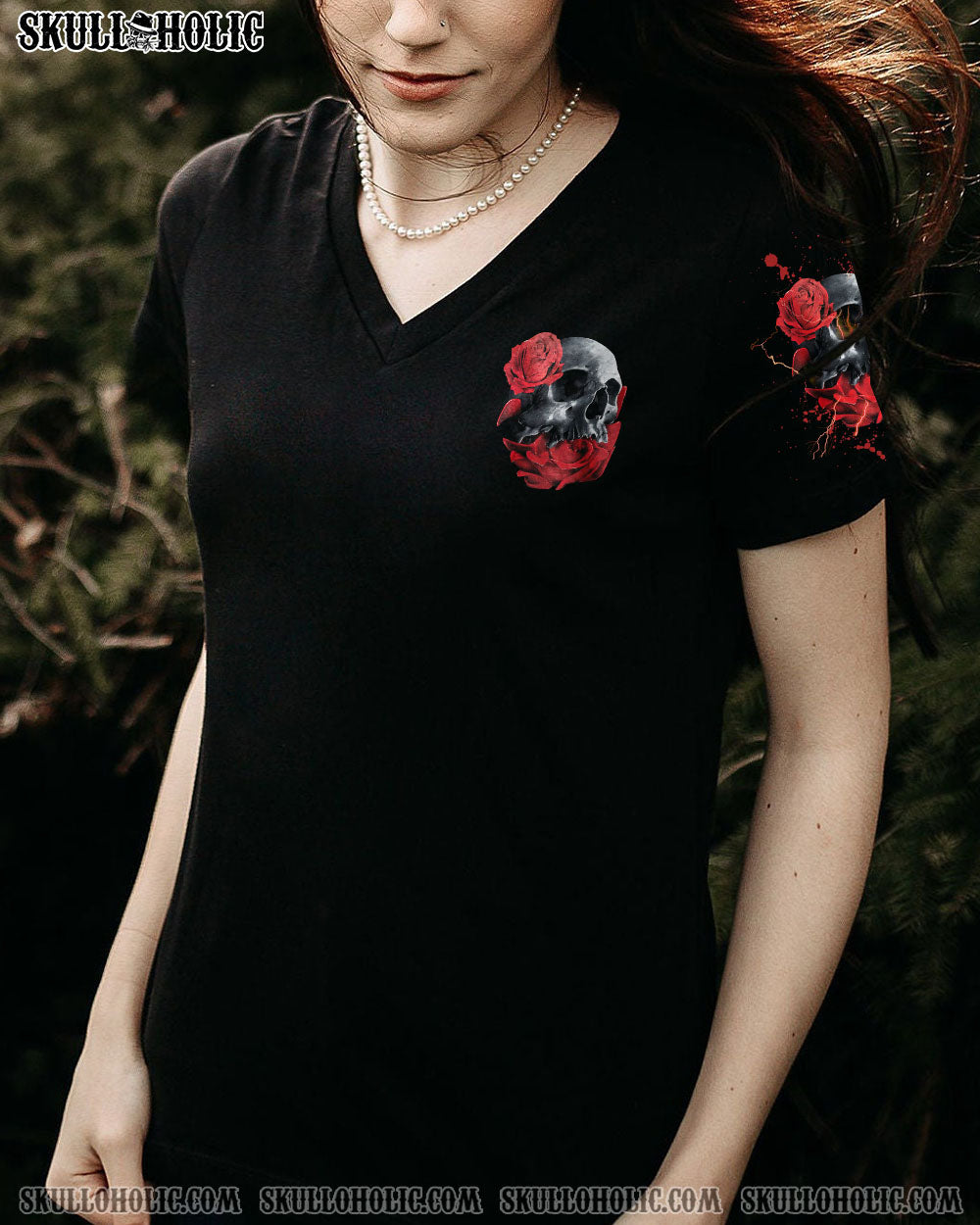 UNDERESTIMATE ME ROSE SKULL ALL OVER PRINT – TLNZ0512223