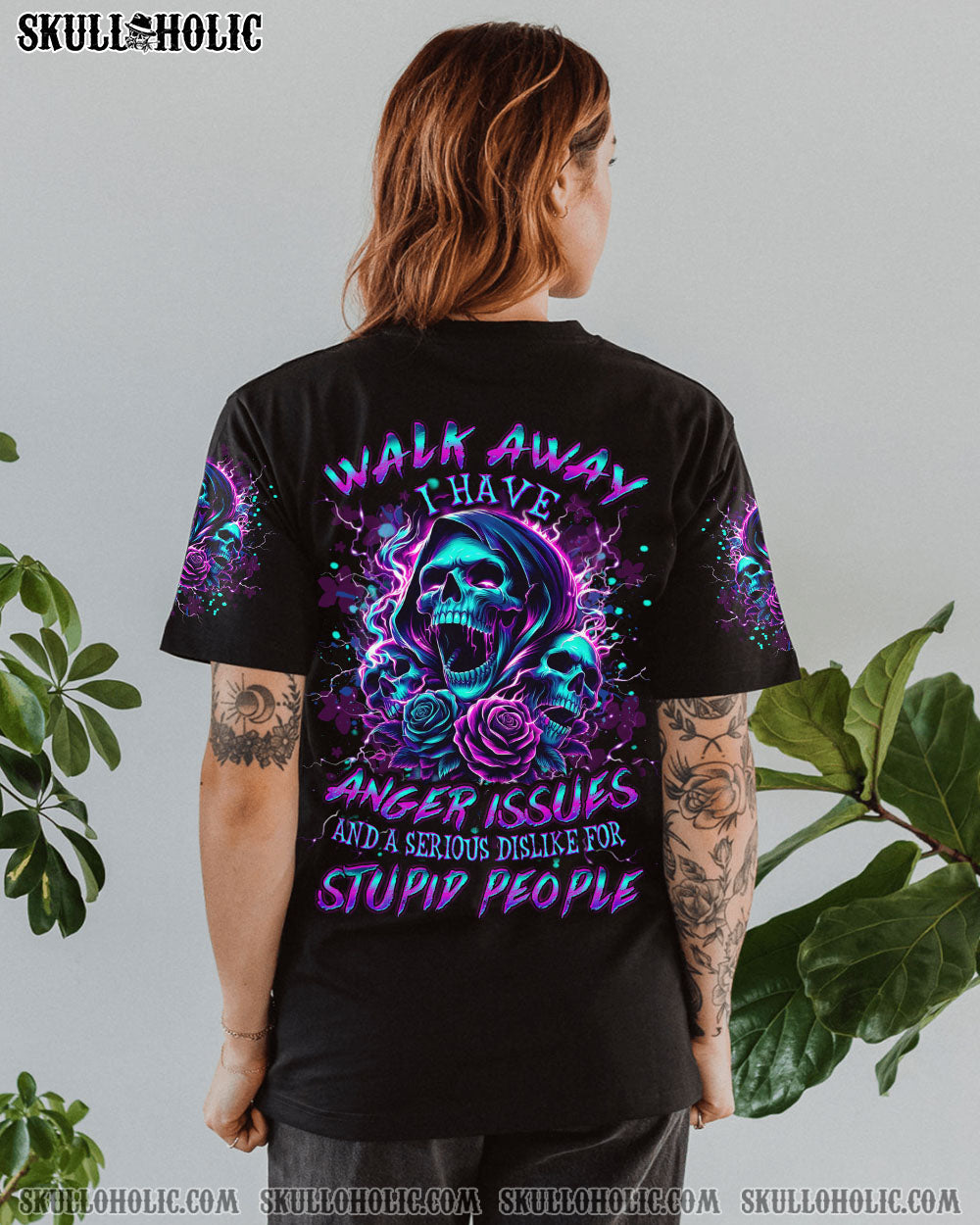 WALK AWAY I HAVE ANGER ISSUES SKULL ALL OVER PRINT – YHDU2601241