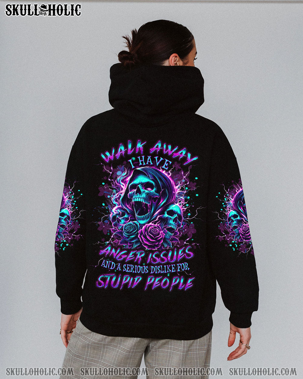 WALK AWAY I HAVE ANGER ISSUES SKULL ALL OVER PRINT – YHDU2601241