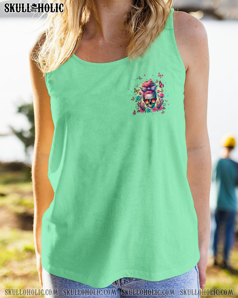 WARNING I’M A B SKULL MESSY BUN ALL OVER PRINT – TLPQ2706244