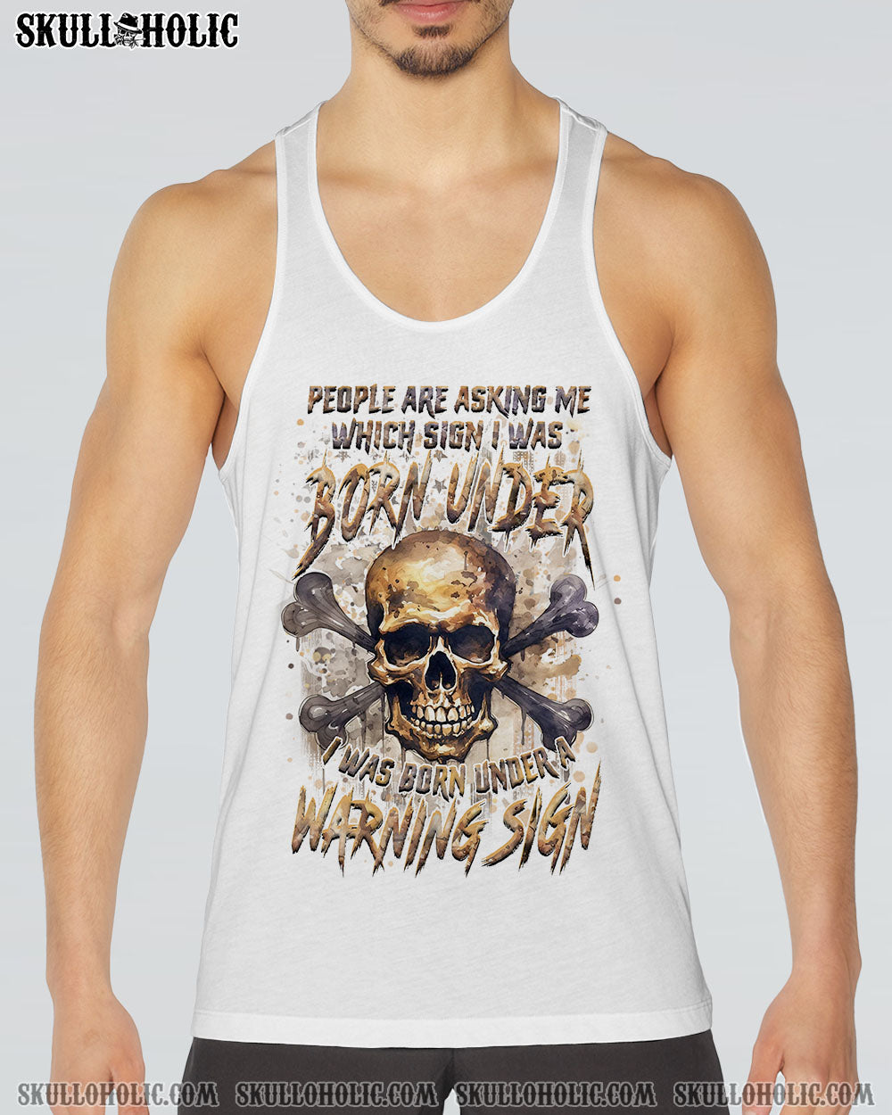 WARNING SIGN SKULL ALL OVER PRINT – YHHN2307242
