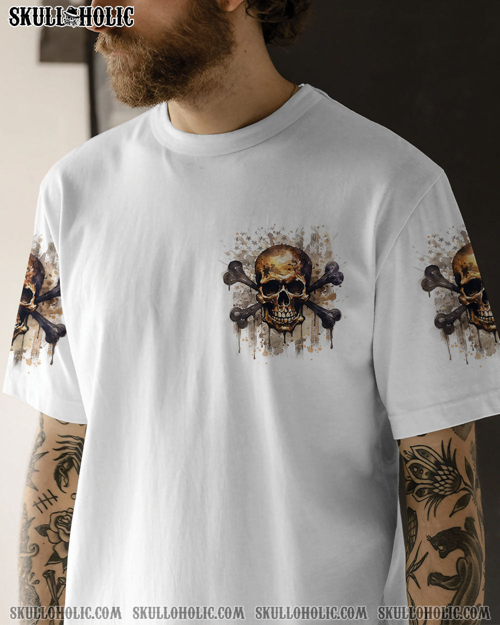 WARNING SIGN SKULL ALL OVER PRINT – YHHN2307242