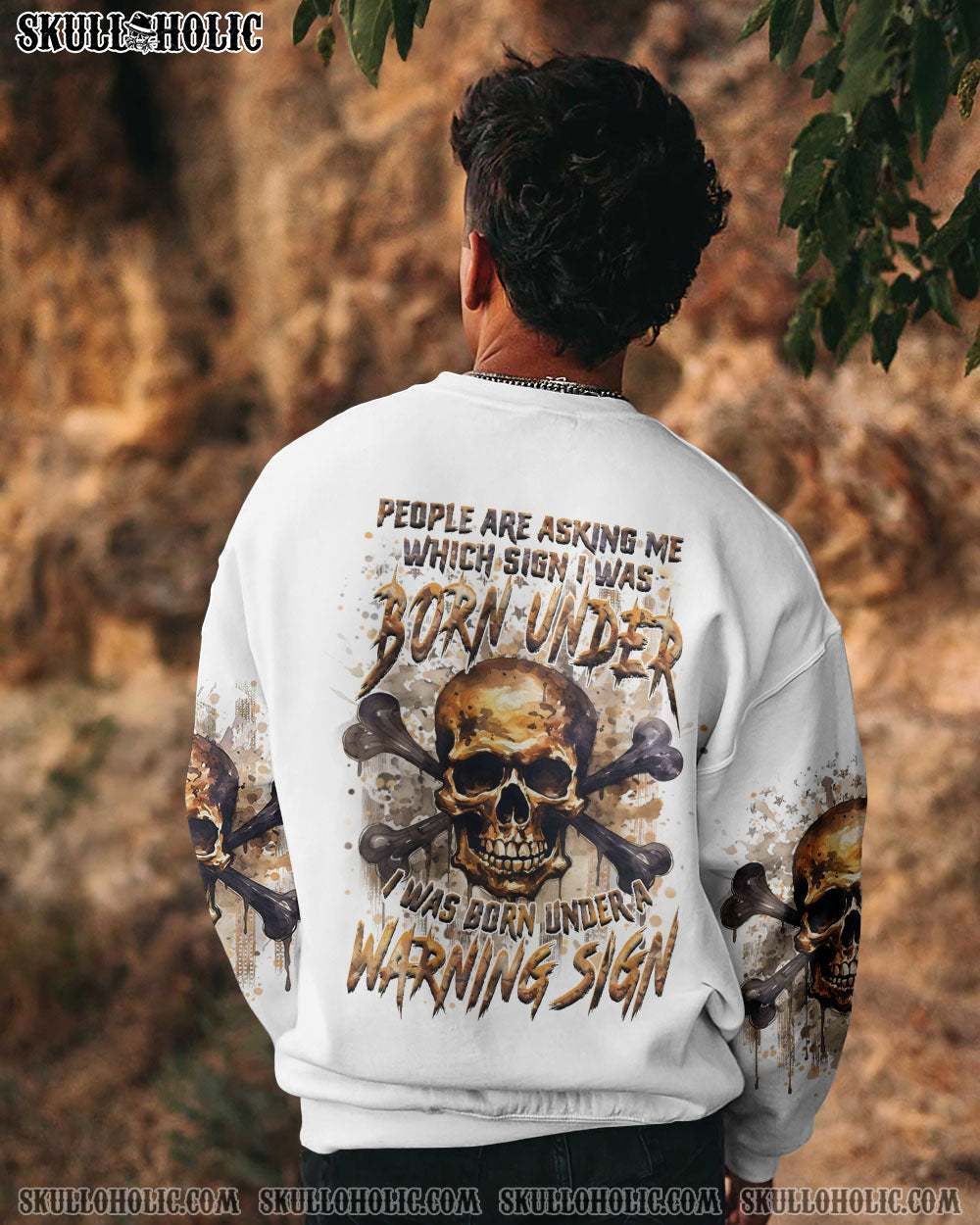 WARNING SIGN SKULL ALL OVER PRINT – YHHN2307242