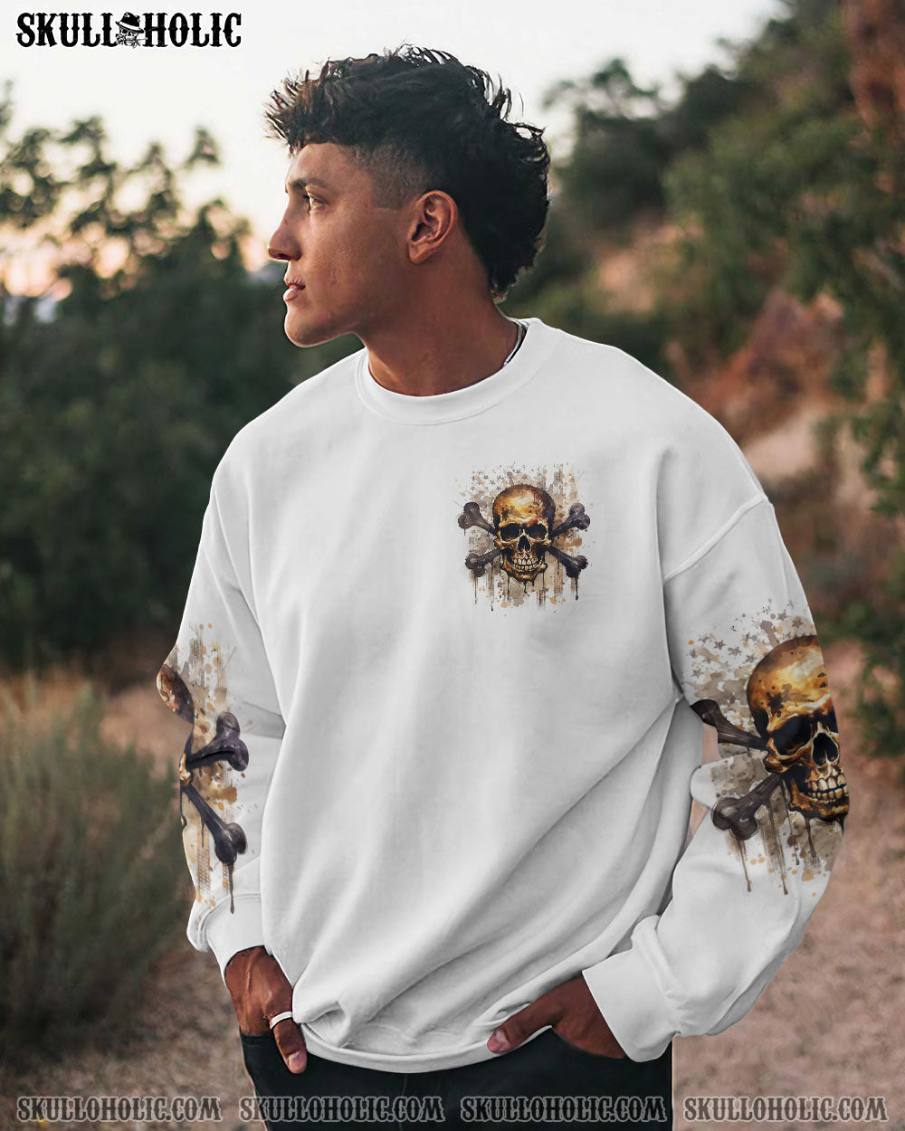 WARNING SIGN SKULL ALL OVER PRINT – YHHN2307242