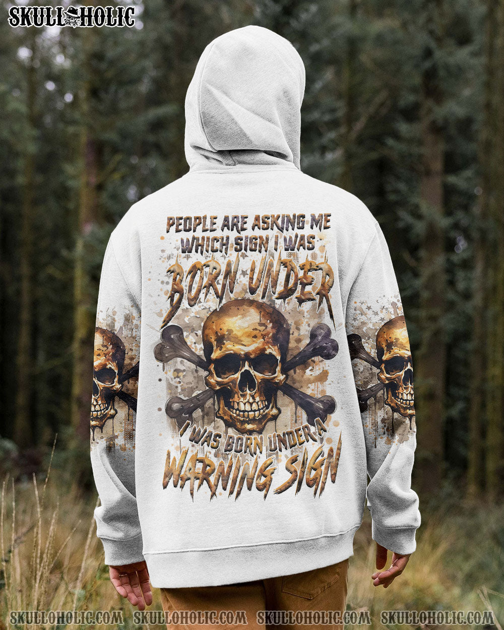 WARNING SIGN SKULL ALL OVER PRINT – YHHN2307242