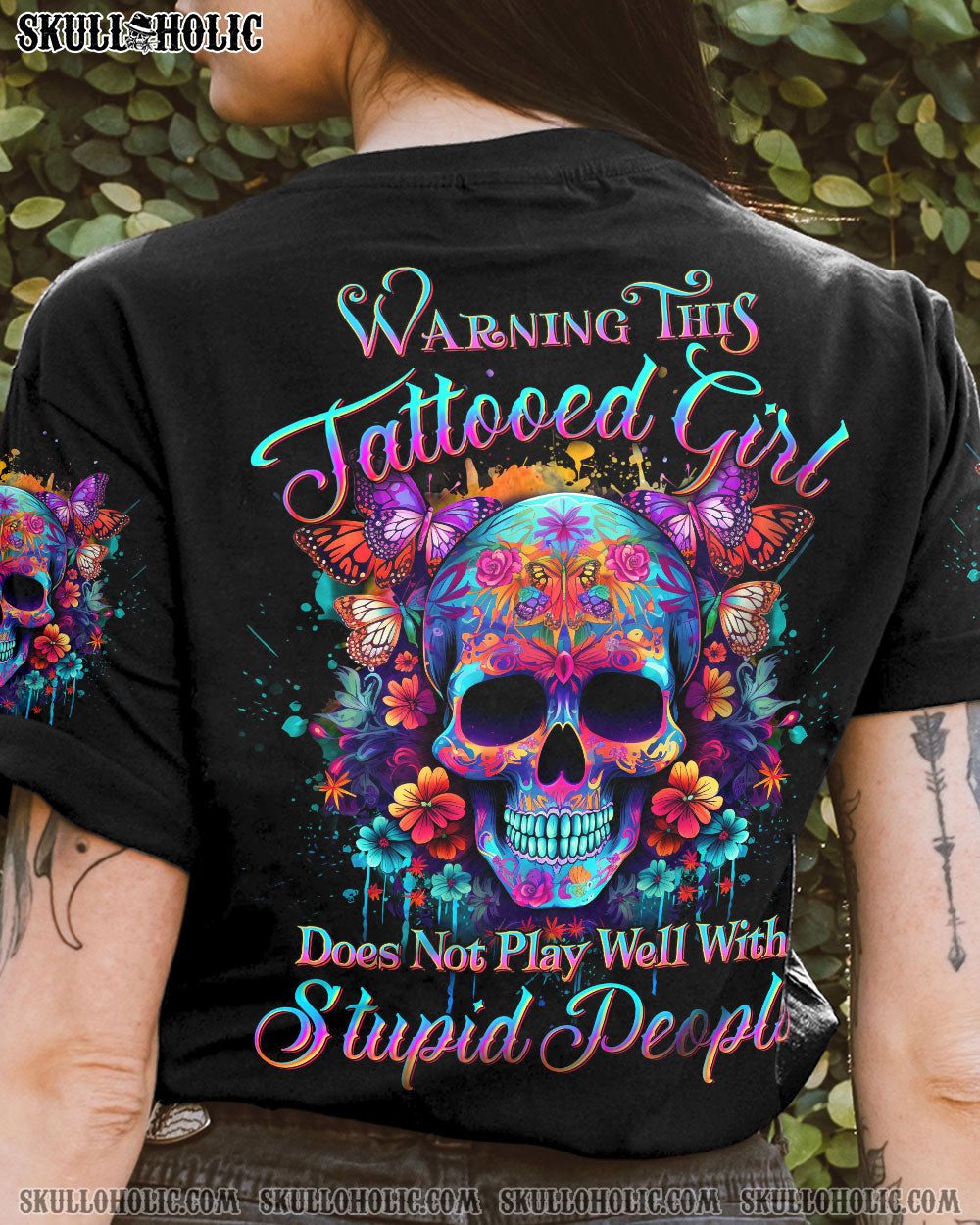 WARNING THIS TATTOOED GIRL ALL OVER PRINT - YHDU1505231