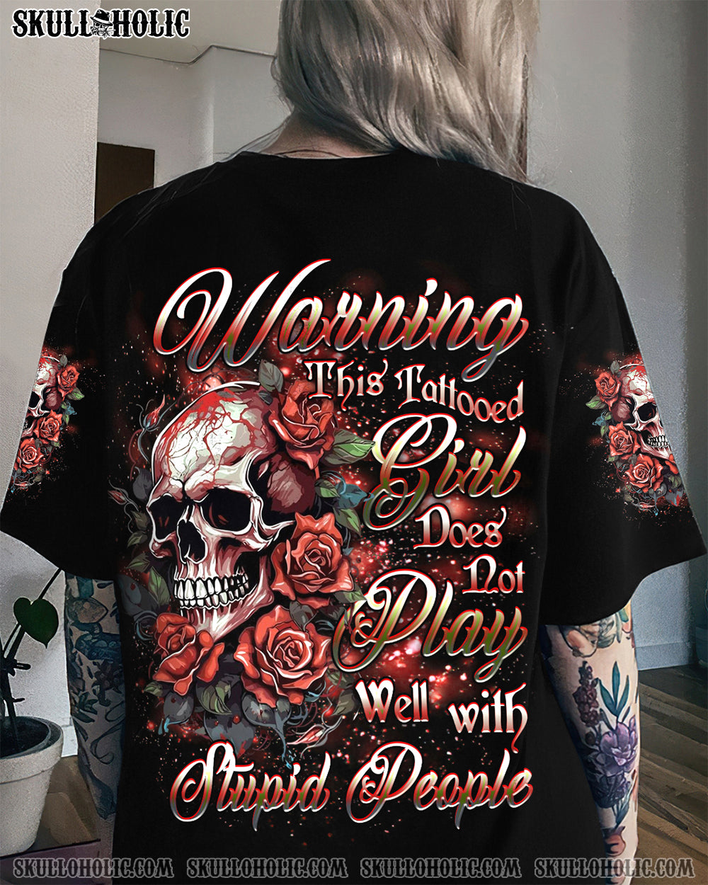 WARNING THIS TATTOOED GIRL ALL OVER PRINT - YHDU2307242