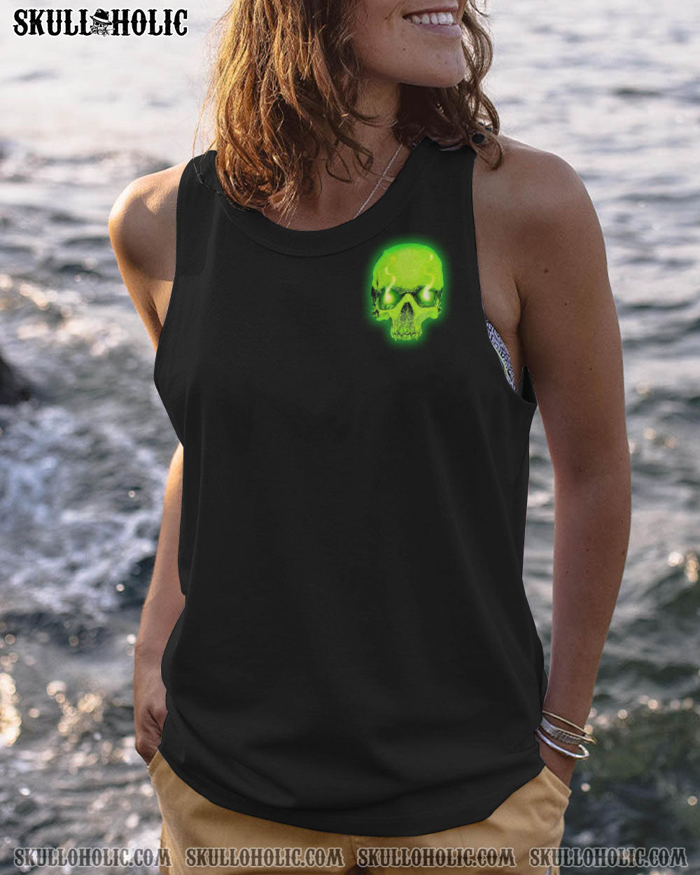 WARNING THIS TATTOOED GIRL GREEN SKULL ALL OVER PRINT – TLTW2012223