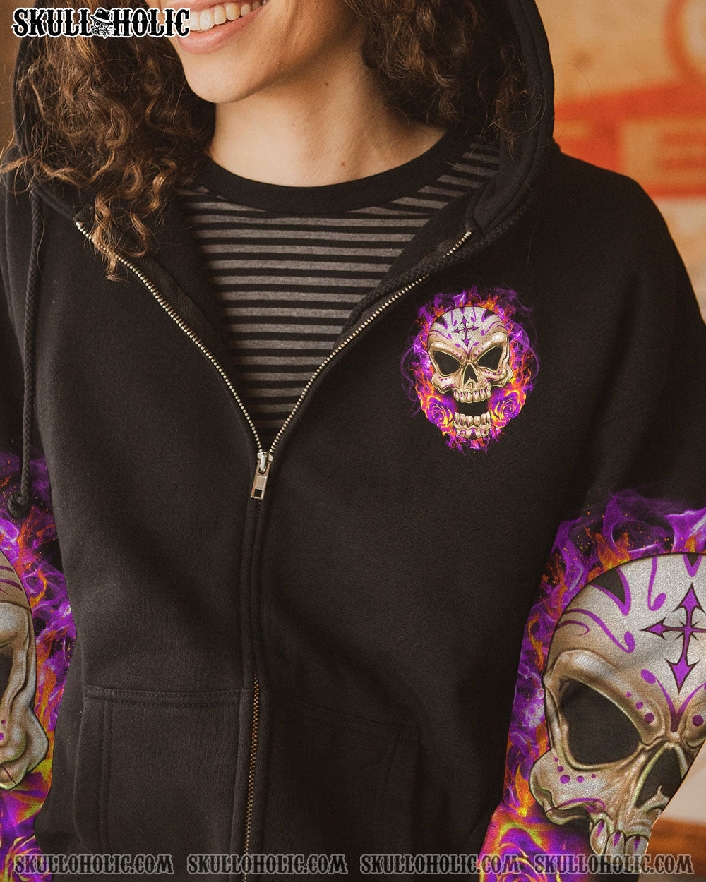WARNING THIS TATTOOED GIRL MAD SKULL ALL OVER PRINT – TLTY1912224