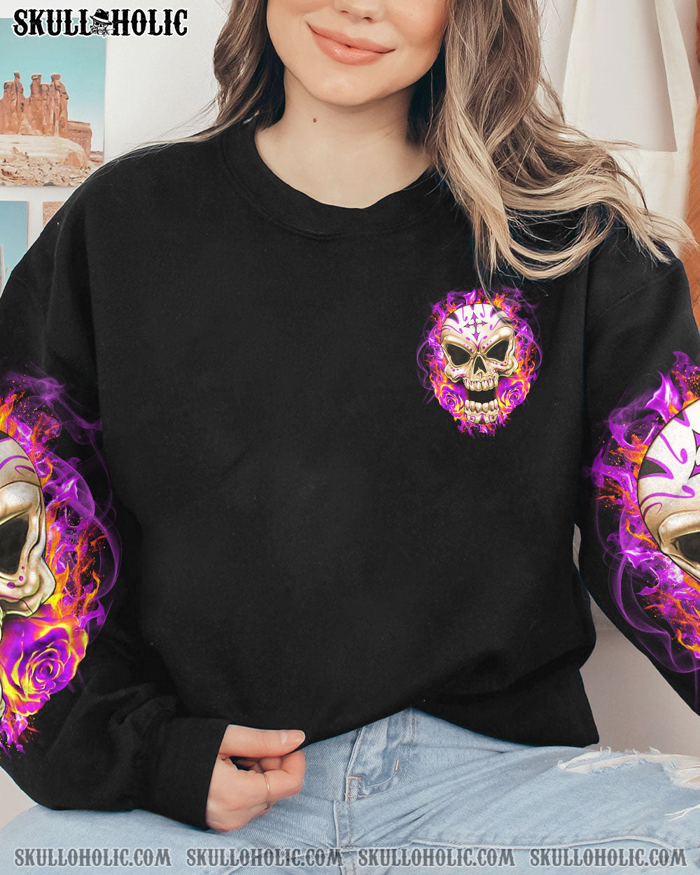 WARNING THIS TATTOOED GIRL MAD SKULL ALL OVER PRINT – TLTY1912224