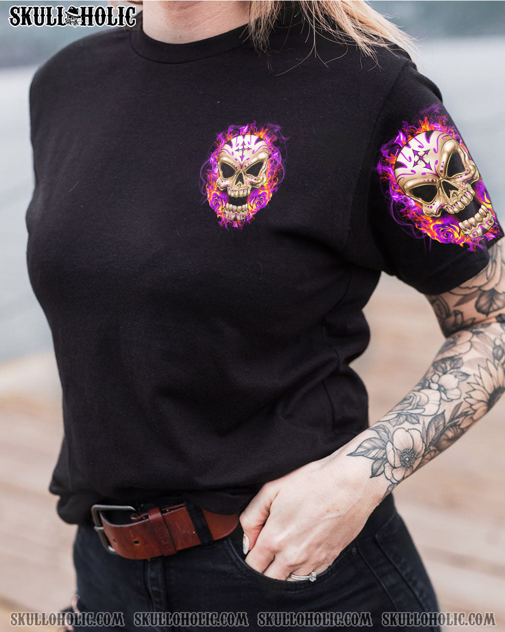 WARNING THIS TATTOOED GIRL MAD SKULL ALL OVER PRINT – TLTY1912224