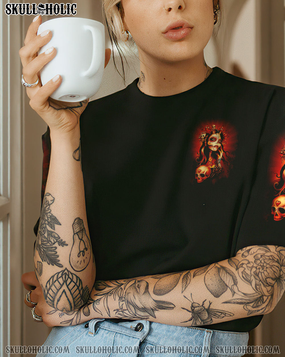 WARNING THIS TATTOOED GIRL SKULL ALL OVER PRINT – TLNZ2212222