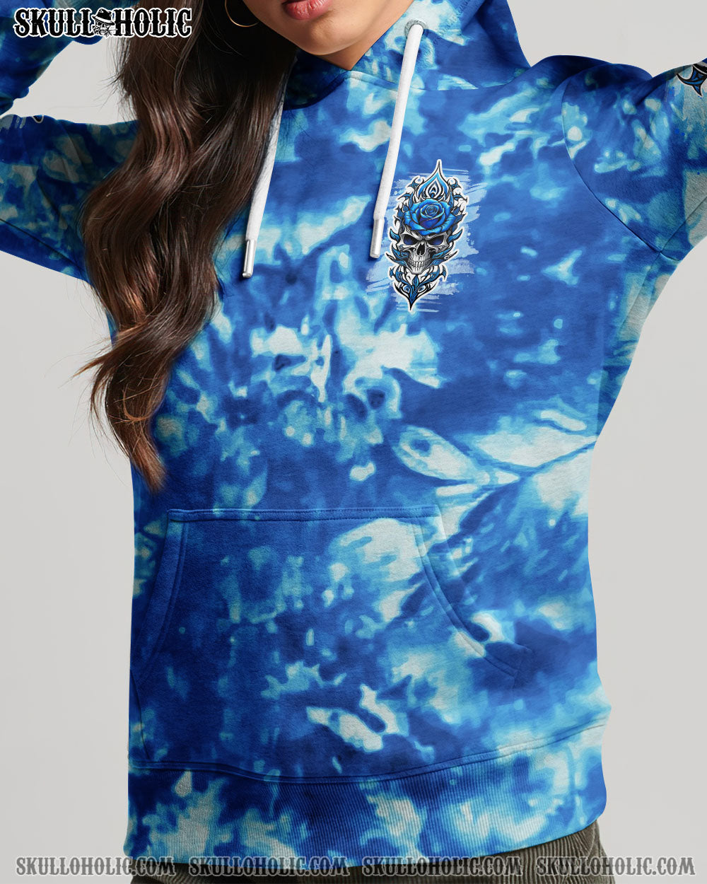 WARNING THIS TATTOOED GIRL SKULL ROSE TIE DYE ALL OVER PRINT – TLNO2906241