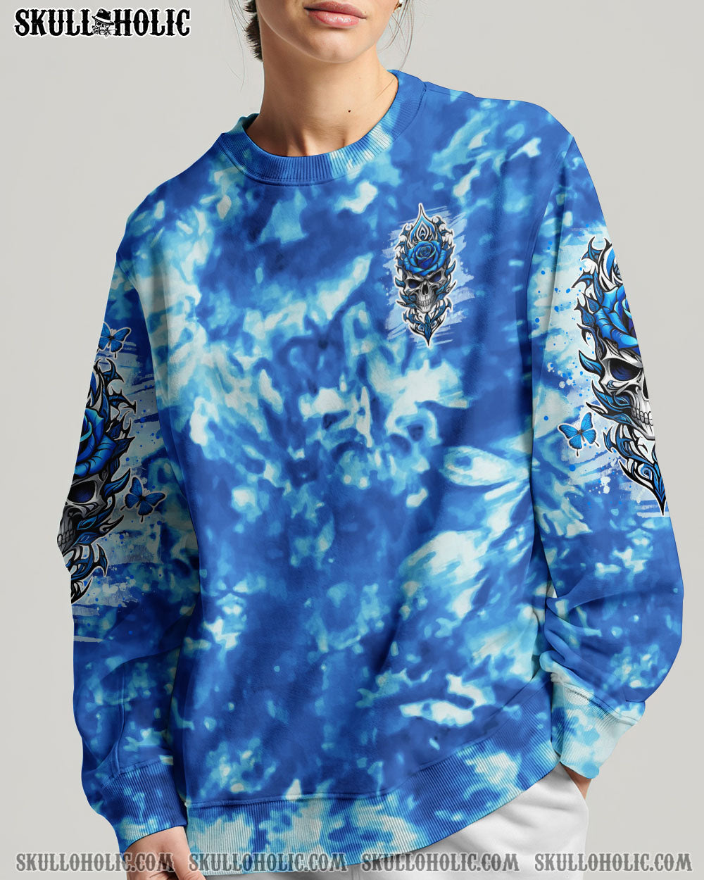 WARNING THIS TATTOOED GIRL SKULL ROSE TIE DYE ALL OVER PRINT – TLNO2906241