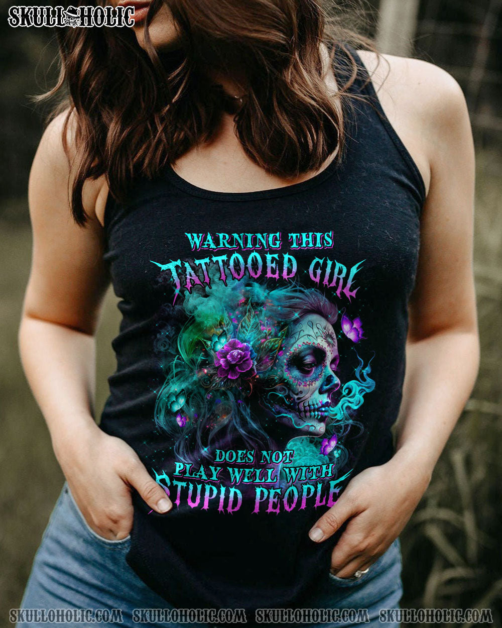 WARNING THIS TATTOOED GIRL SMOKE ALL OVER PRINT – TLTM1402233