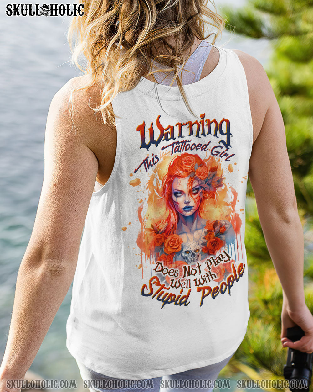 WARNING THIS TATTOOED GIRL SUGAR SKULL ALL OVER PRINT – TLTW2607234