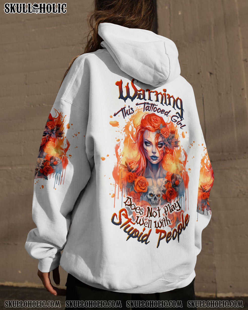 WARNING THIS TATTOOED GIRL SUGAR SKULL ALL OVER PRINT – TLTW2607234