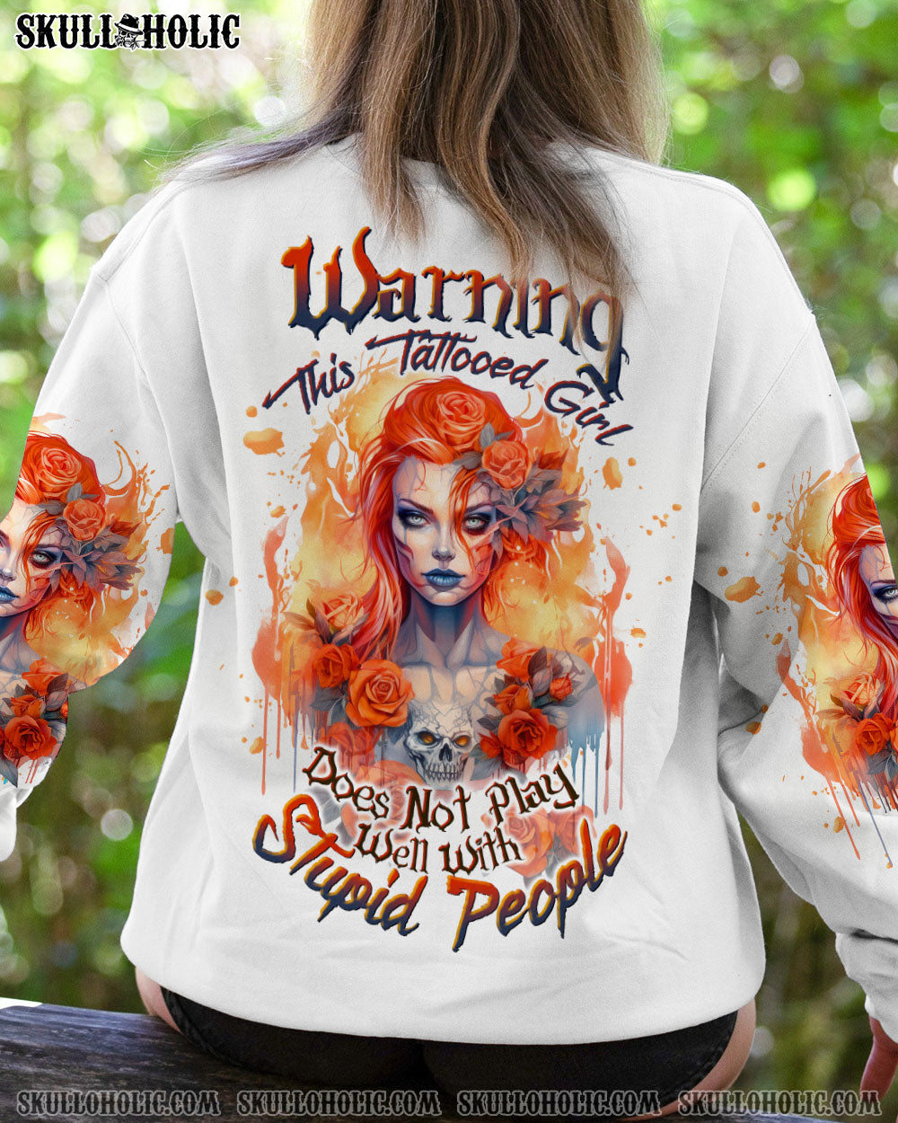WARNING THIS TATTOOED GIRL SUGAR SKULL ALL OVER PRINT – TLTW2607234