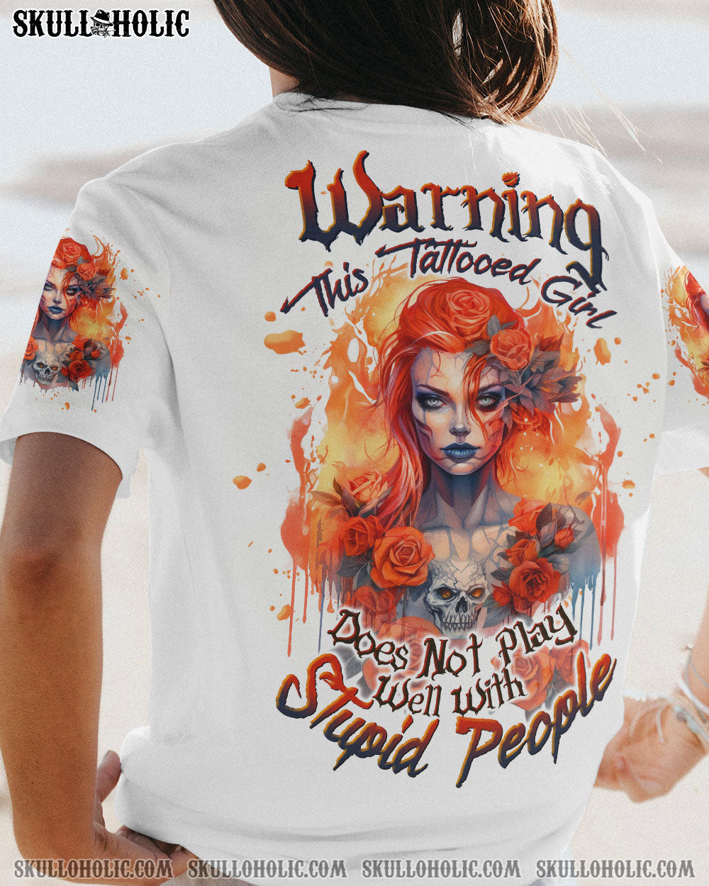 WARNING THIS TATTOOED GIRL SUGAR SKULL ALL OVER PRINT – TLTW2607234