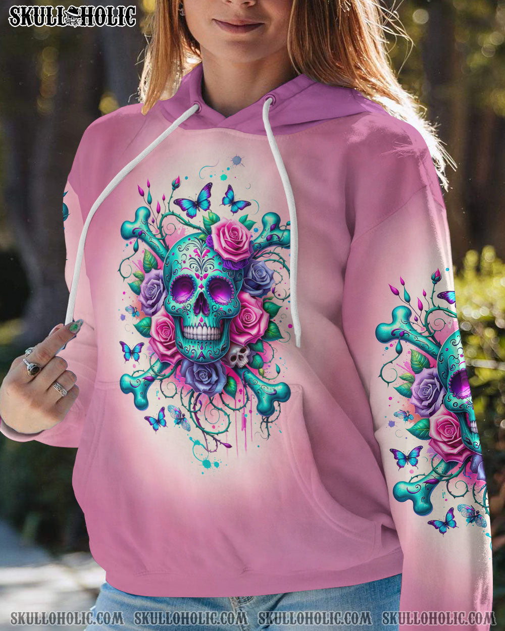 WARNING THIS TATTOOED GIRL SUGAR SKULL BONES ALL OVER PRINT – TLTR0111236