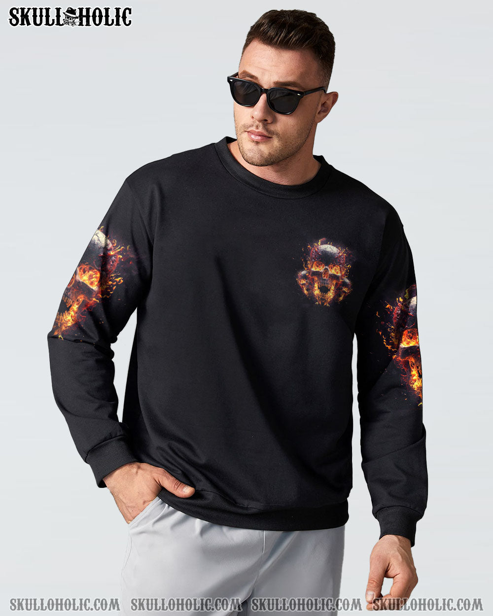 WHEN I WAS BORN FIRE SKULL ALL OVER PRINT – TLTM1102234