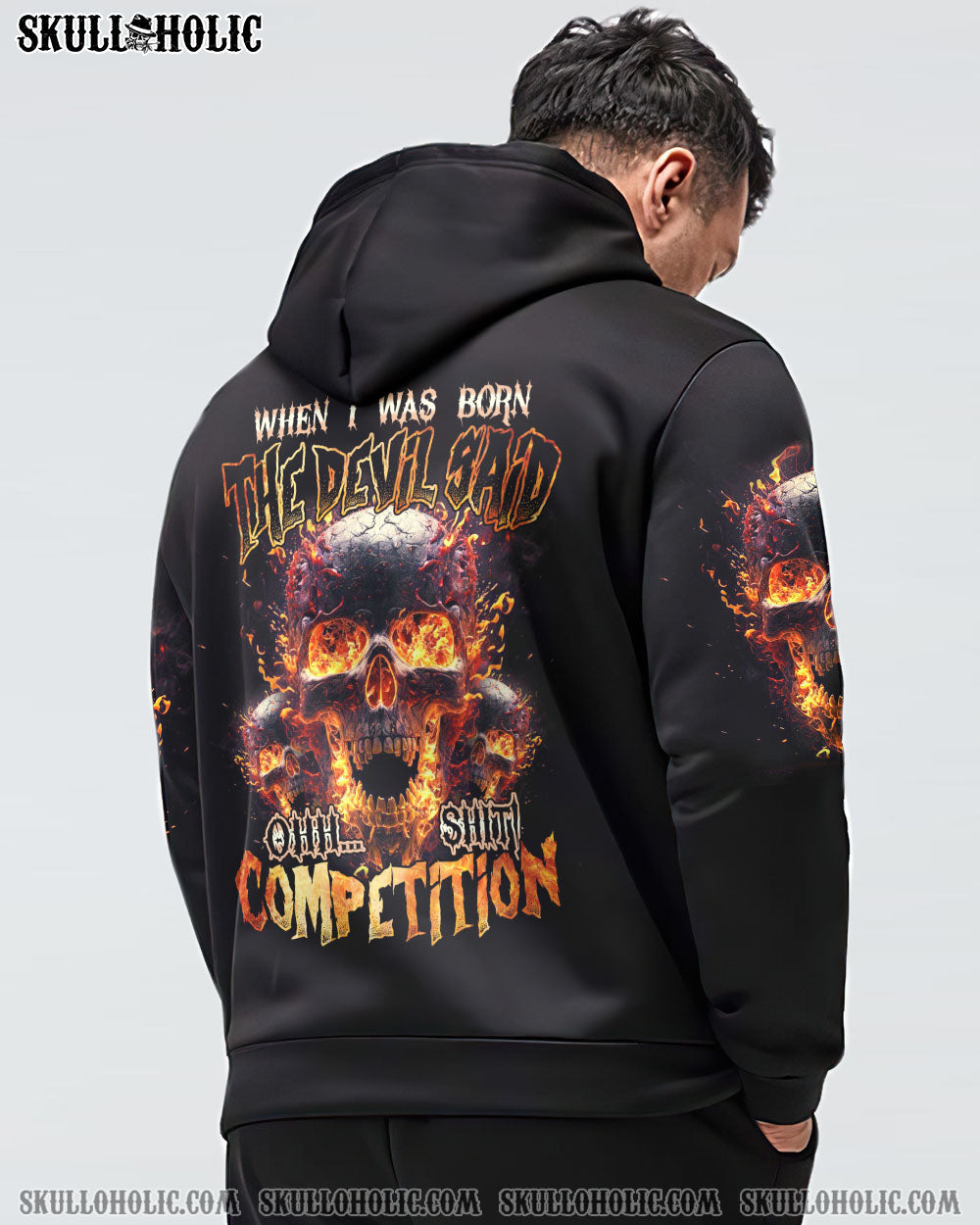 WHEN I WAS BORN FIRE SKULL ALL OVER PRINT – TLTM1102234