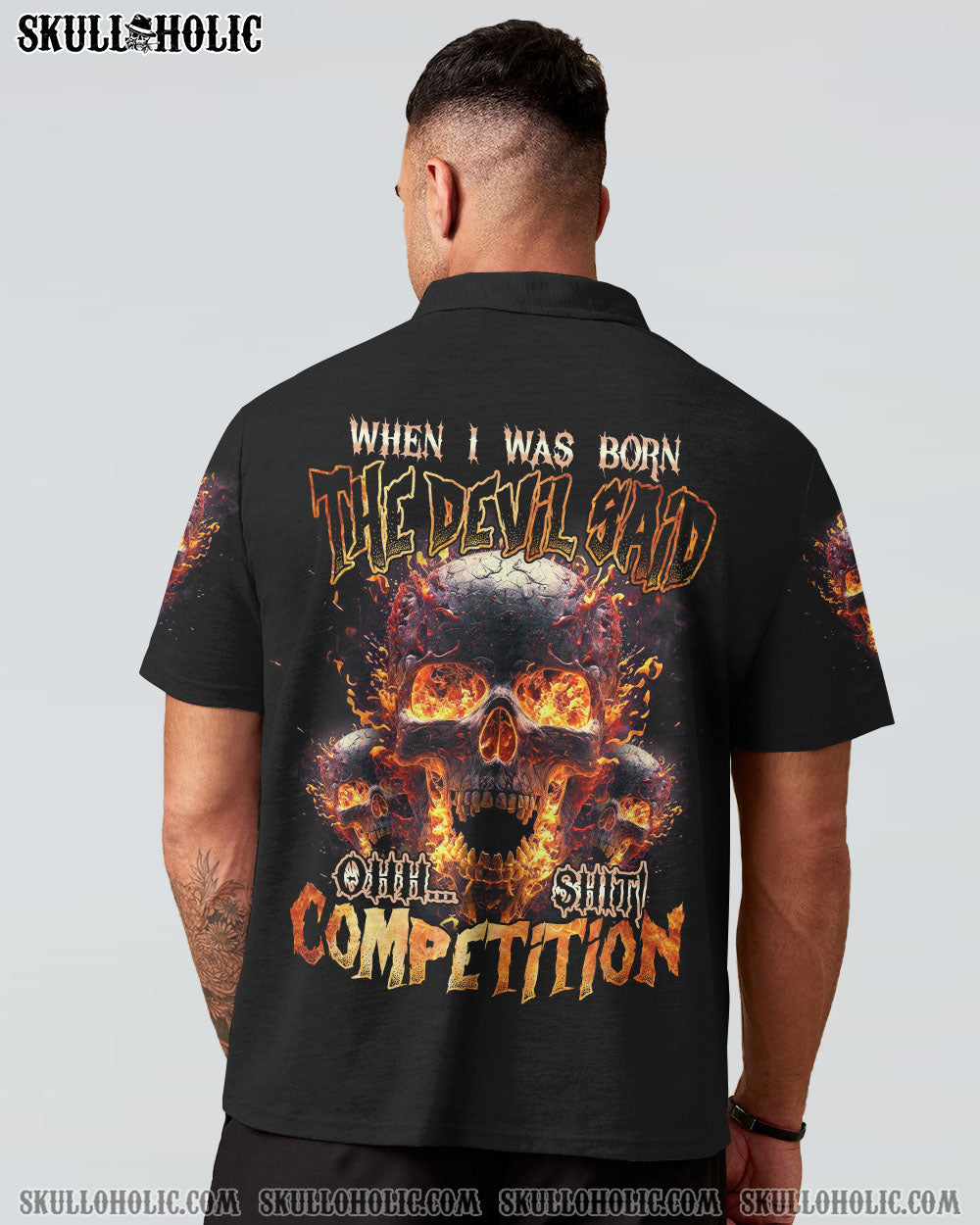 WHEN I WAS BORN FIRE SKULL ALL OVER PRINT – TLTM1102234