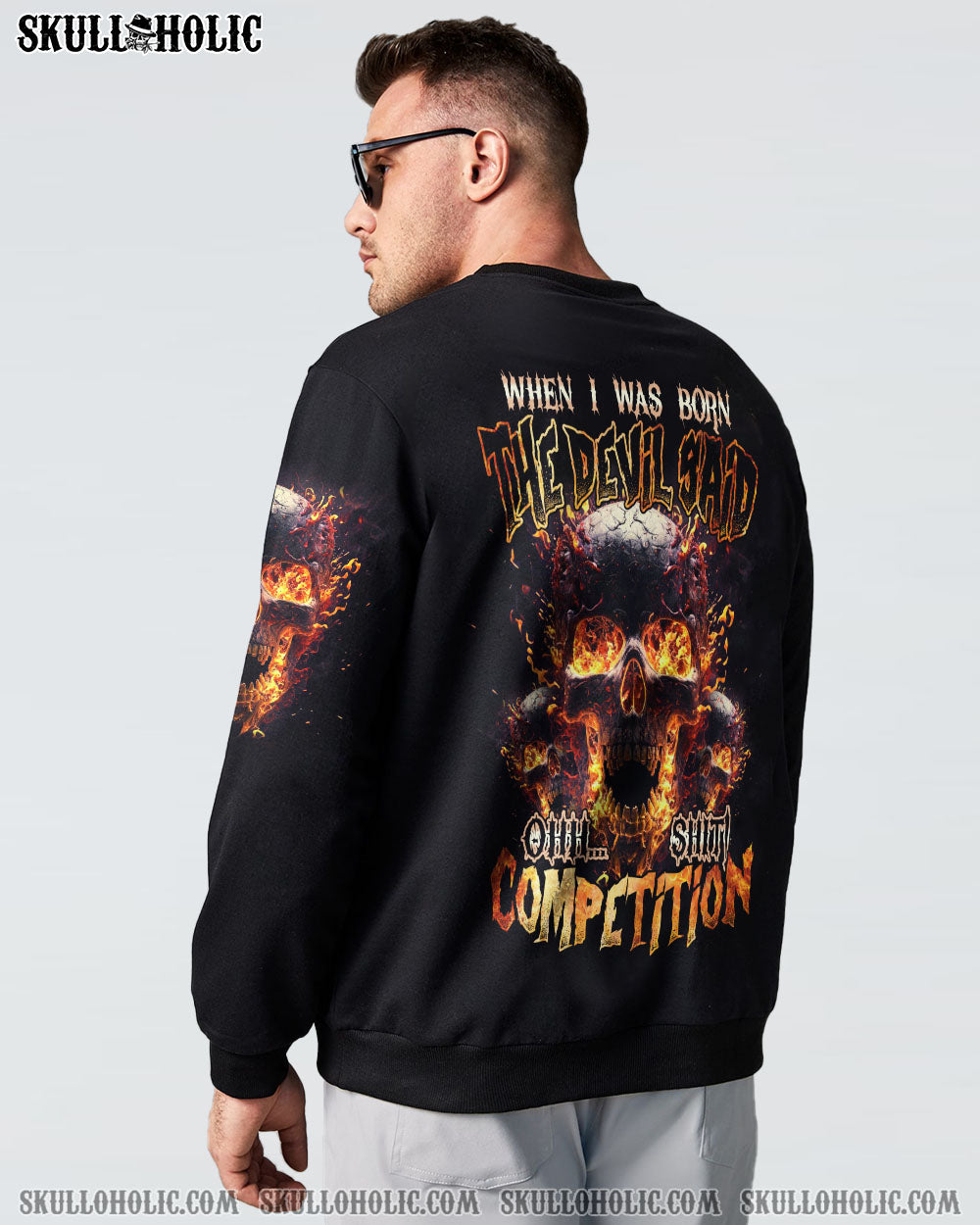 WHEN I WAS BORN FIRE SKULL ALL OVER PRINT – TLTM1102234