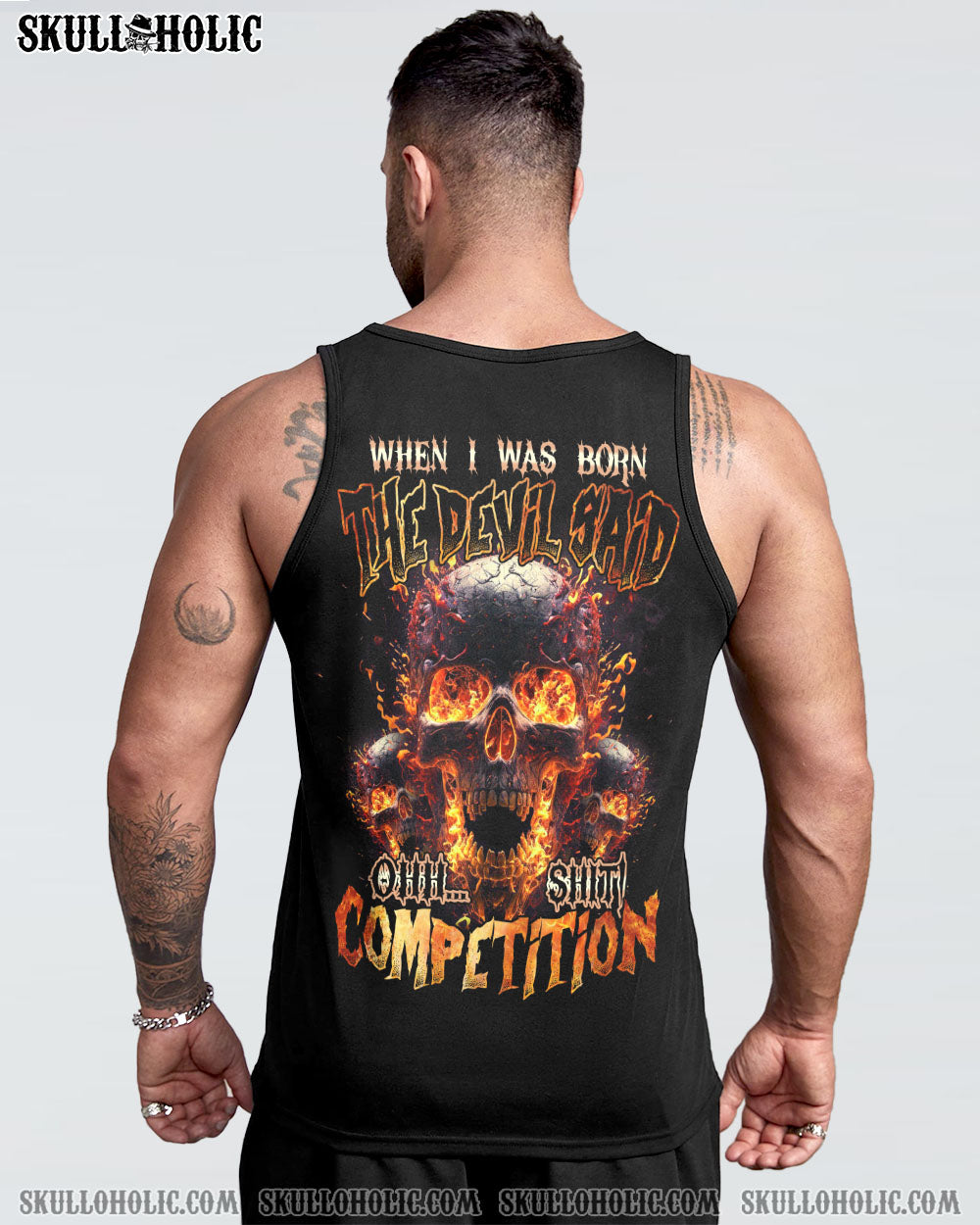 WHEN I WAS BORN FIRE SKULL ALL OVER PRINT – TLTM1102234