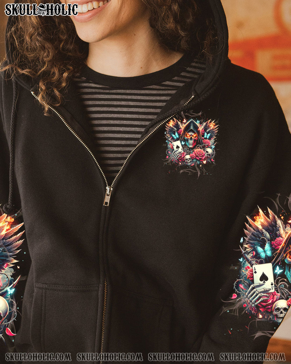 WHEN I WAS BORN SKULL REAPER ROSE ALL OVER PRINT – TLTW0102245