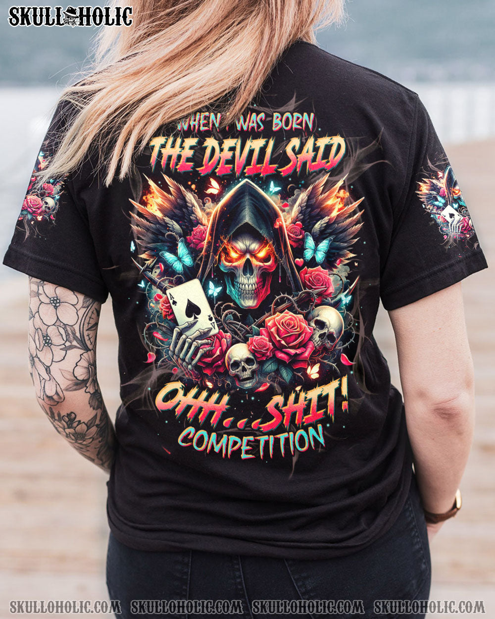 WHEN I WAS BORN SKULL REAPER ROSE ALL OVER PRINT – TLTW0102245