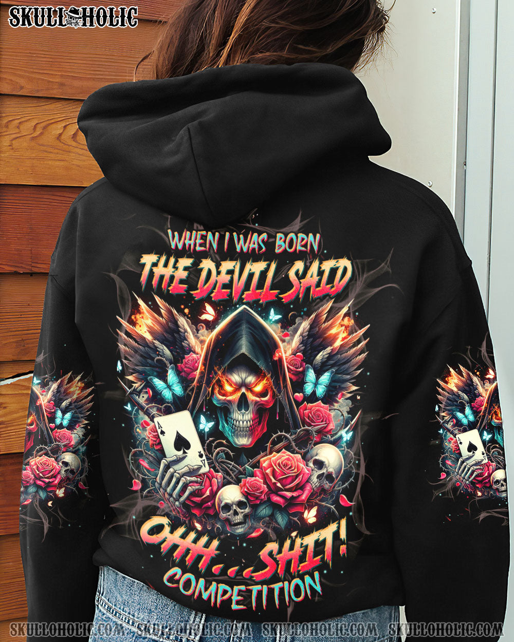 WHEN I WAS BORN SKULL REAPER ROSE ALL OVER PRINT – TLTW0102245